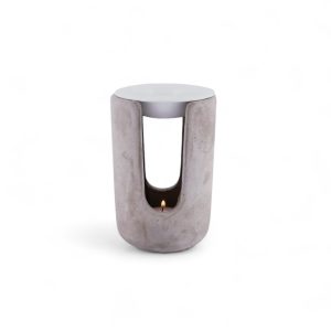 brule parfum maison béton avec bougie