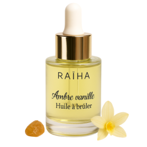 Flacon huile a brûler senteur ambre vanille 30 ml