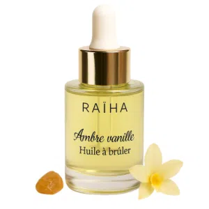 Flacon huile a brûler senteur ambre vanille 30 ml
