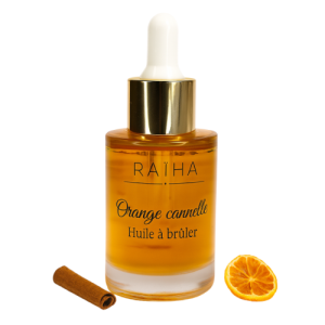 Flacon huile a brûler parfumée orange cannelle 30ml